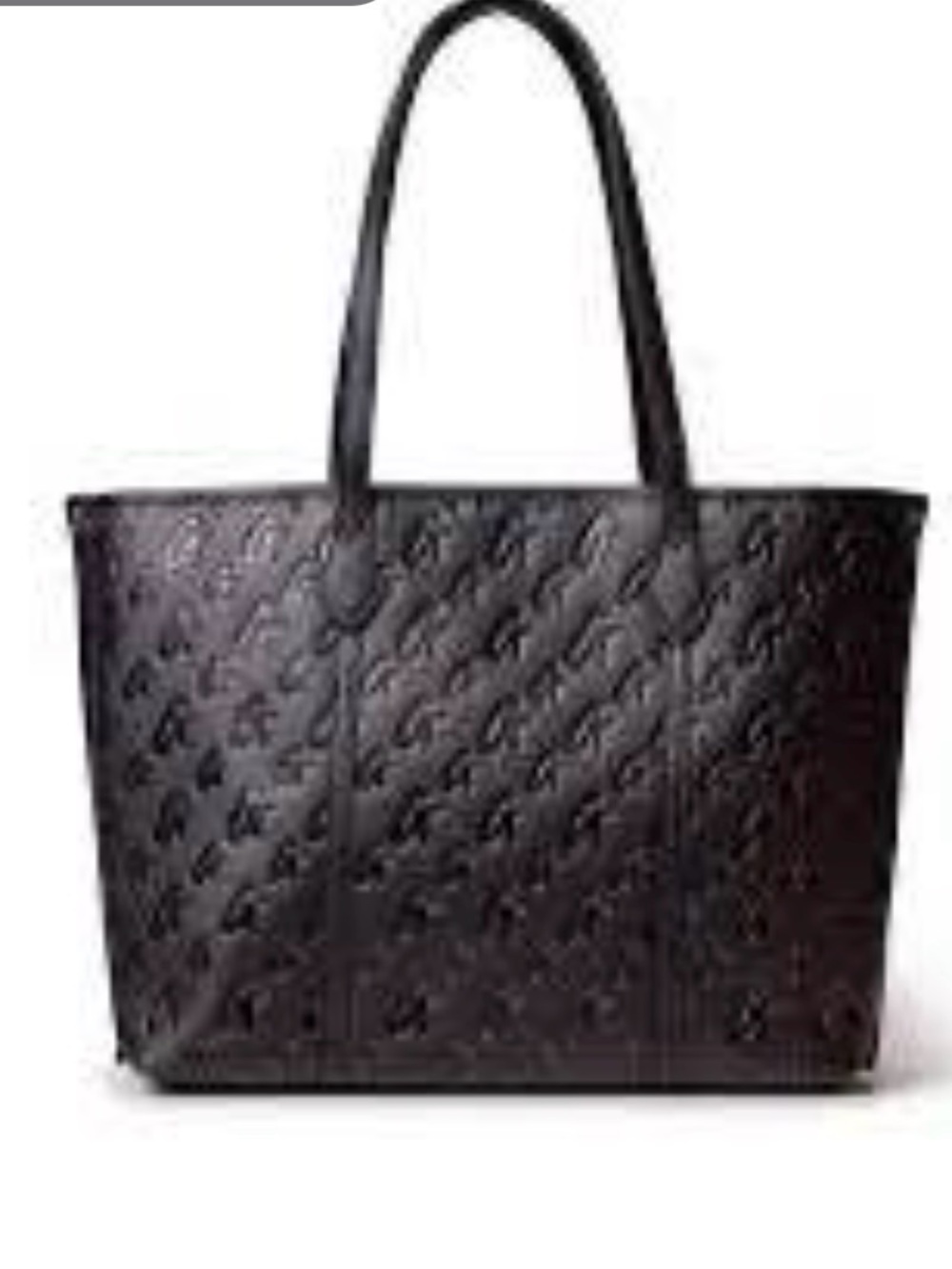 Elegant Black Embossed Women's Tote Bag